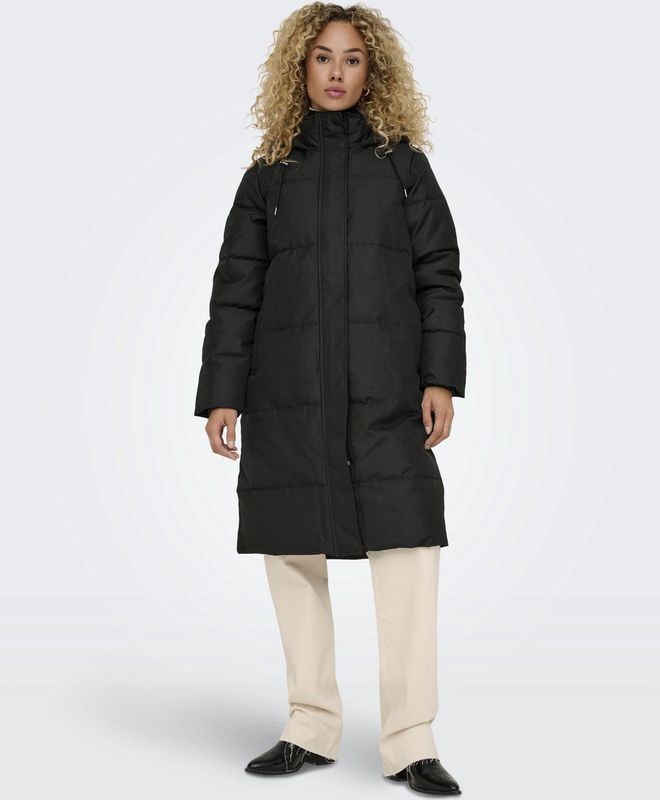 Onlirene - Puffer Jas - Winddicht - Lang - Met Capuchon - Polyester Voering