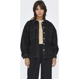 ONLY Dames ONLANNI LS Shirt LB DNM Jacket CRO jas, zwart, M, zwart, M