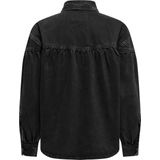 ONLY Dames ONLANNI LS Shirt LB DNM Jacket CRO jas, zwart, M, zwart, M