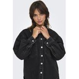 ONLY Dames ONLANNI LS Shirt LB DNM Jacket CRO jas, zwart, M, zwart, M