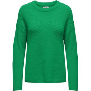 Only Onlbella Life Ls Detail o-Neck Cc Knt Dames Trui