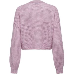 ONLY - ONLMIKANI LS CROP STRUCTURE ONECK CC KNT - Gebreide Trui - Roze