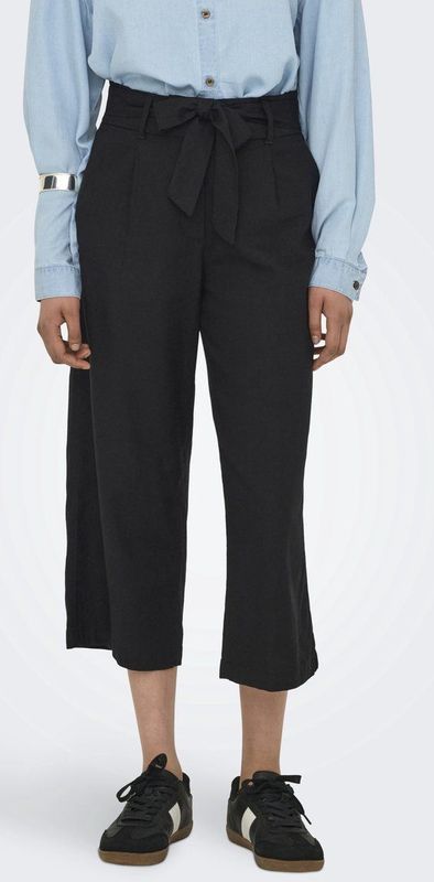 Onlcaro - Cropped Fit - Broek - Met Wijde Pijpen - High Waist - Inclusief Riem