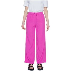 Only - Lente/Zomer - Palazzo Broek - Roze - Dames - Linnen