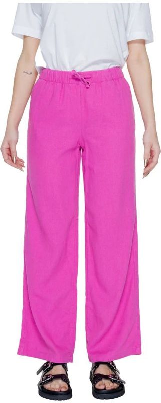 Only - Lente/Zomer - Palazzo Broek - Roze - Dames - Linnen