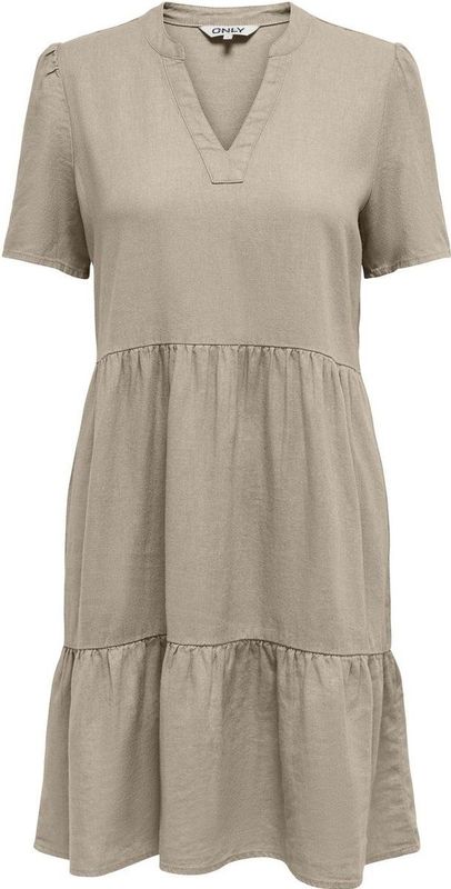 Jerseyjurken - TIRI-CARO - Vrijetijdsjurk - Comfort Fit - Mix van Viscose en Linnen