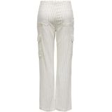 Cargobroek - Krijtstrepen - Linnen - Regular Fit - Mid Waist