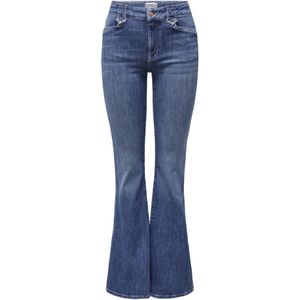Only - Onlcheryl Mw Retro Flared Cutline Dnm Fg - Dames - Jeans
