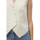 Vero Moda Gilet Vmflorence Sl Linen Waistcoat 10306673 Birch/melange Dames Maat - 42