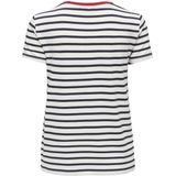 T-shirt - Gestreept - Jersey - Ronde Hals - Kwartmouw - Normale Pasvorm