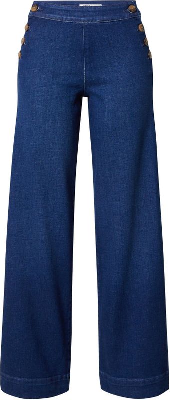 ONLY High-waist-Jeans ONLMADISON HW BUTTON WIDE DNM GEN533NOOS sanft gewaschener dunkler Denim-Look
