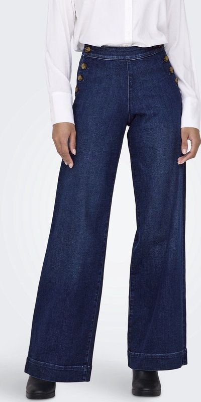 Only - Onlmadison Hw Button Wide Dnm Gen533noos - Dames - Jeans