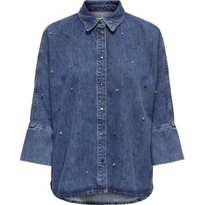 Denim Overhemd - Blauw - Katoen - Oversized Fit