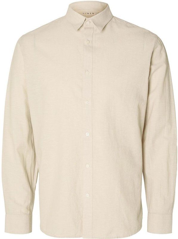 Overhemd - Pure Cachemere - Kentkraag - Slim Fit - 71% Katoen, 29% Linnen