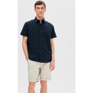 Overhemd - Lichtblauw - Katoen/Linnen - Regular Fit