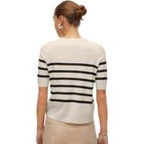 VERO MODA Trui V-hals Lange mouw Gebreide Sweater VMCREWLEFILE, Colour:Beige, Size:XS