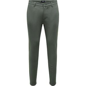 Chino Broek - Castor Gray - Slim Fit - Normale Taillehoogte - Ritssluiting