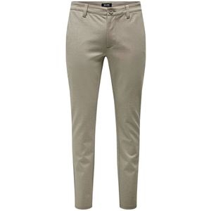 Heren - Chino - Blauw - Katoenmix - Slim Fit