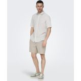 Only & Sons - Beige Korte Broek - Viscose Polyester - Slim-Fit