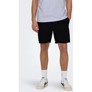 Only & Sons - Onstel Life 0119 - Korte Broeken - Zwart - 64% Viscose, 31% Polyester, 5% Elastaan