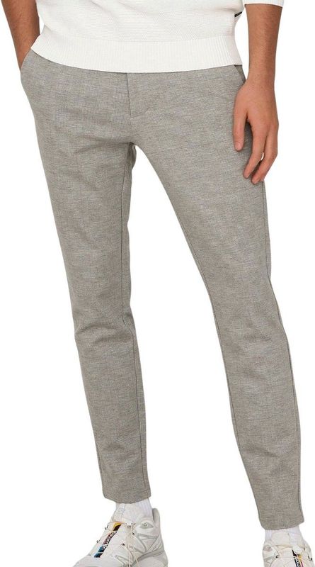 Chino - Chinchilla - Slim Fit - Normale Taillehoogte - Ritssluiting