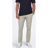 Pantalon - Limestone - Slim Fit - Normale Taillehoogte - Riemlussen