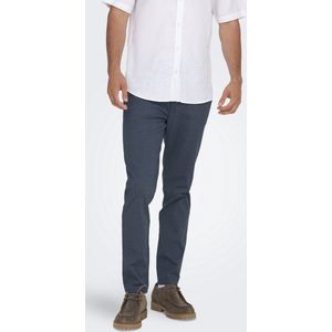 Pantalon - Bering Sea - Slim Fit - Normale Taillehoogte - Riemlussen - Steekzakken - Achterzakken - Ritssluiting