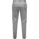 ONLY & SONS Geruite Slim Fit Chino ONSMARK Medium Grey