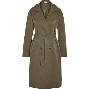 Trenchcoat - Polyester - Zwart - Met Riem en Voorzakken