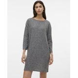 VERO MODA VMBLIS 7/8 Boatneck Short Dress - Lichtgrijs - Katoen