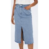 ONLY - ONLBIANCA Rok - Denim - Blauw - Midi-lengte