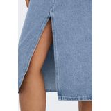 ONLY - ONLBIANCA Rok - Denim - Blauw - Midi-lengte