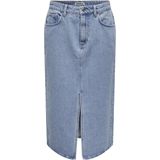 ONLY - ONLBIANCA Rok - Denim - Blauw - Midi-lengte