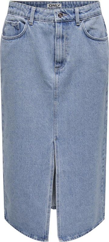 ONLY - ONLBIANCA Rok - Denim - Blauw - Midi-lengte