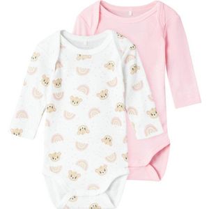 Name It Orchid Pink Teddy Body Met Lange Mouwen 2 Eenheden Roze 18 Months Meisje