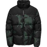 Onsmelvin - Puffer Jacket - Kort - Hoge Opstaande Kraag - Lange Mouwen - Polyester Voering