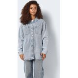 Blouse - Effen - Denim - Lange Mouw - Losse Pasvorm