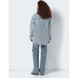 Blouse - Effen - Denim - Lange Mouw - Losse Pasvorm
