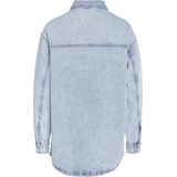 Blouse - Effen - Denim - Lange Mouw - Losse Pasvorm