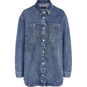 Noisy may Jas Nmalva Denim Shacket Az351mb 27029309 Medium Blue Denim Dames Maat - XS