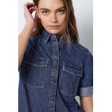 Noisy May - NMNEW SIGNE - Jurk - Blauw - 100% Katoen