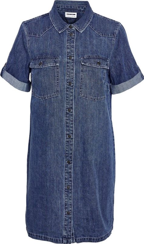 Noisy May - NMNEW SIGNE - Jurk - Blauw - 100% Katoen