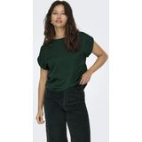Only T-shirt Onllieke S s Satin Mix Top Wvn Noos 15303413 Darkest Spruce Dames