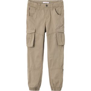 Cargobroek - Kaki - Twill - Regular Fit - Verstelbare Taille