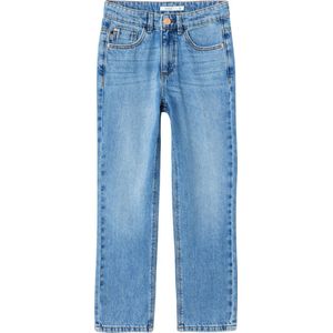 Jeans - Straight Fit - High Waist - Denim - Subtiele Slijtageplekken