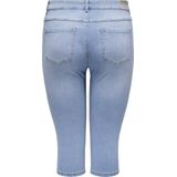 Only Carmakoma Jeans Caraugusta Hw Sk Knickers Dnm Bj13 15313113 Light Blue Denim Dames
