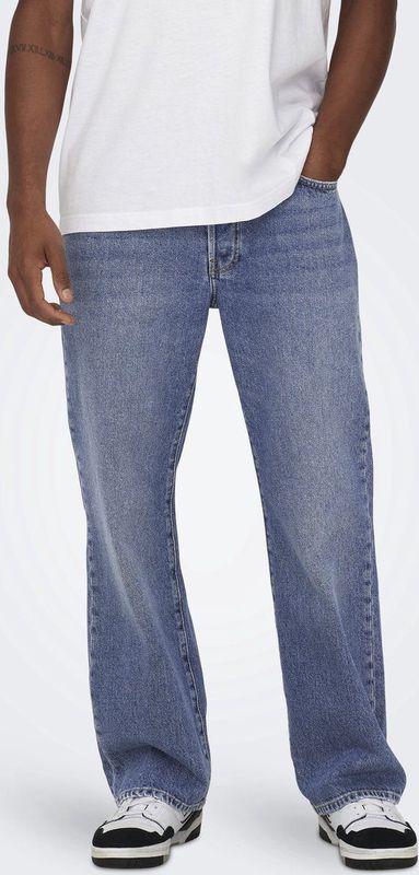 FADE - Jeans - Blauw - Katoen - Loose Fit
