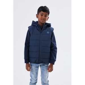 NAME IT - Gilet - Blauw - 100% Gerecycled Polyester - Hoge Hals