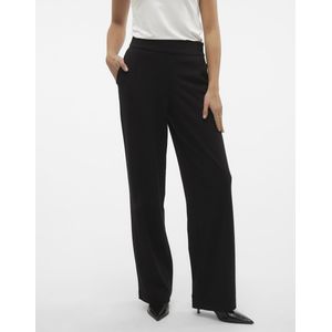 Broek met Wijde Pijpen - Blauw - Katoen - High Rise