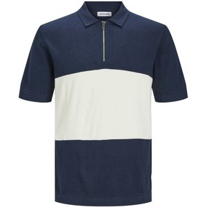 JACK & JONES - Polo - Blauw/Beige - Katoen